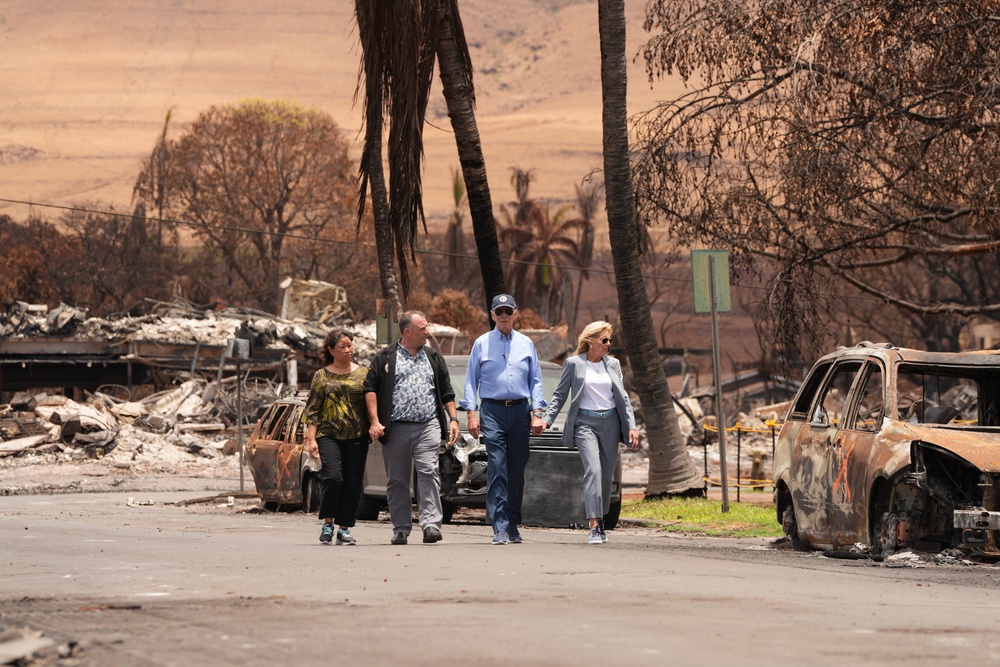 President Biden Surveys Hawaii Wildfire Damage