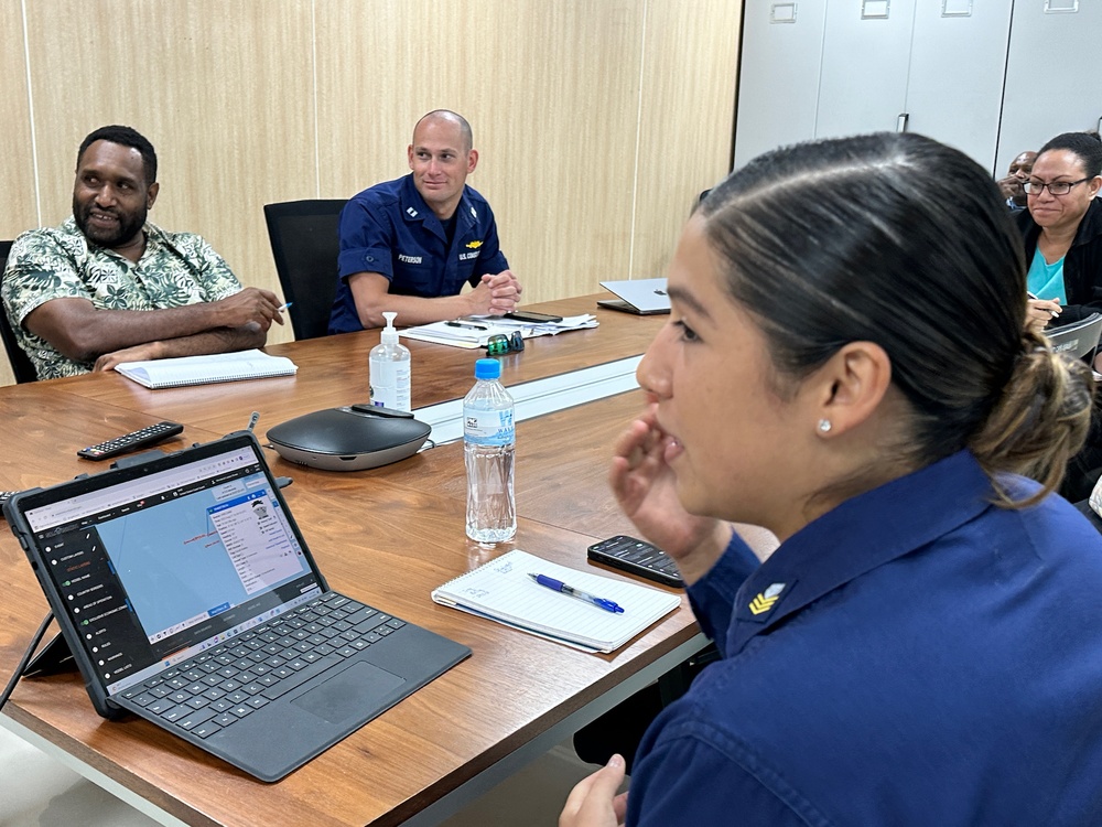 U.S. Coast Guard conducts subject matter exchange with Customs Services partners in Port Moresby, Papua New Guinea