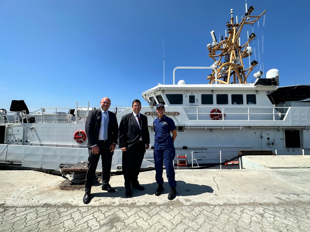 USCGC Myrtle Hazard (WPC 1139) hosts U.S. Embassy in Port Moresby