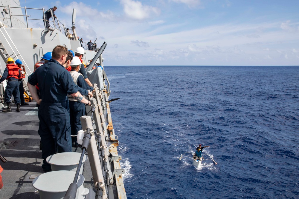 USS Ralph Johnson Assist Fishermen in Distress.
