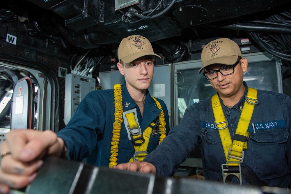 Boxer Sailors Man the Bridge