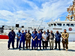 USCGC Myrtle Hazard (WPC 1139) hosts operational planning and subject matter exchange with partners in Port Moresby, Papua New Guinea