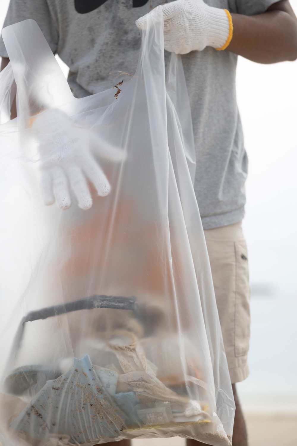 US Marines aid Kin Sunrise Beach with cleanup in wake of Typhoon Khanun