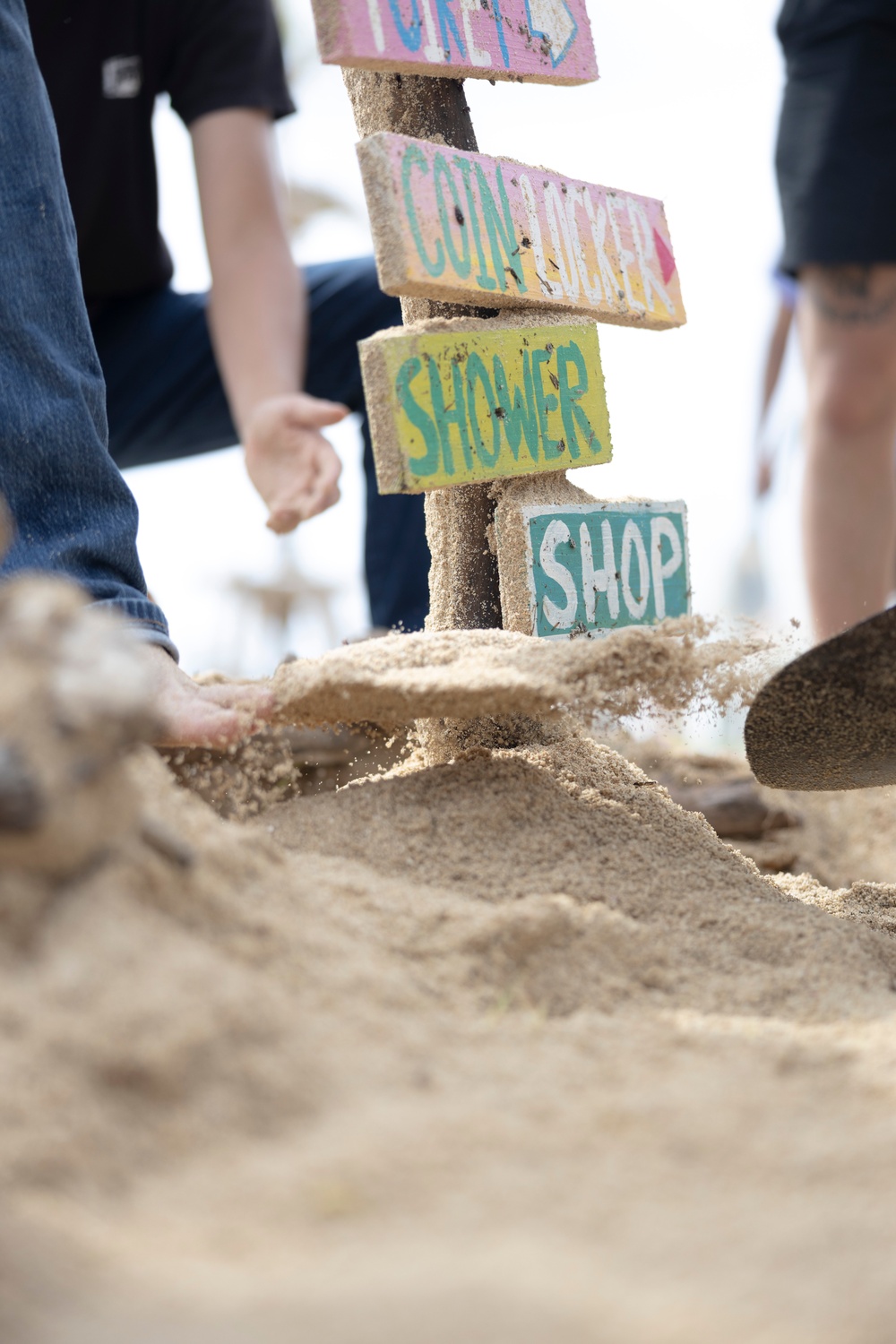 US Marines aid Kin Sunrise Beach with cleanup in wake of Typhoon Khanun