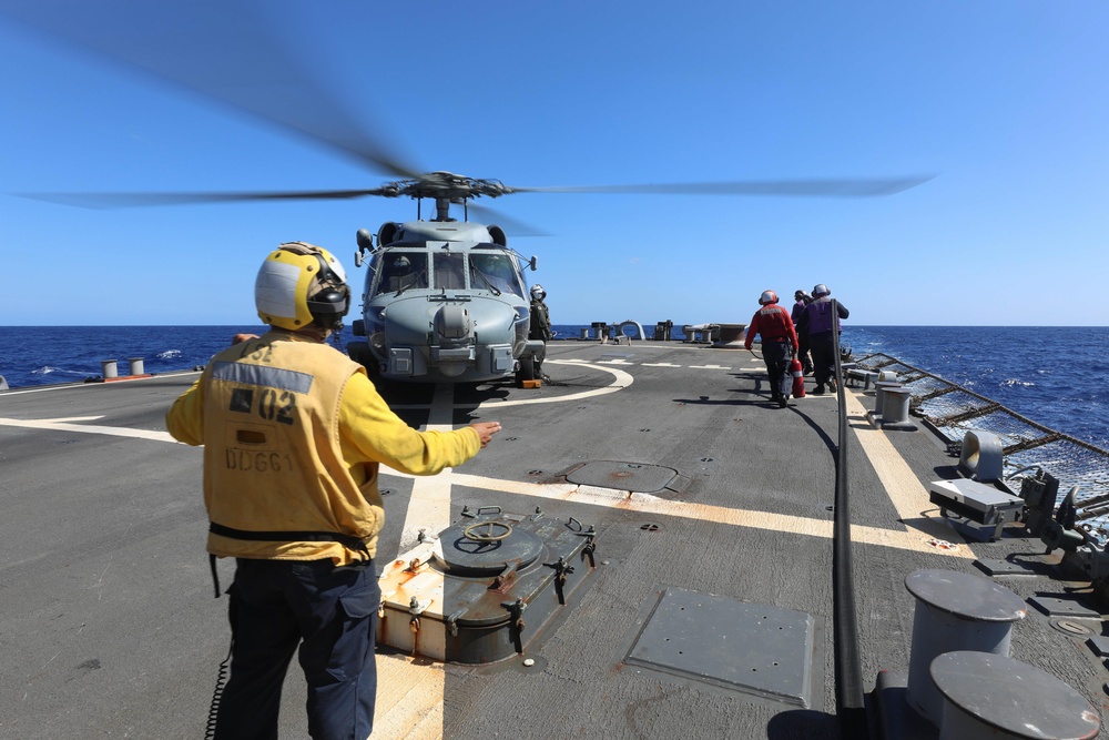 Flight Operations Onboard USS Ramage