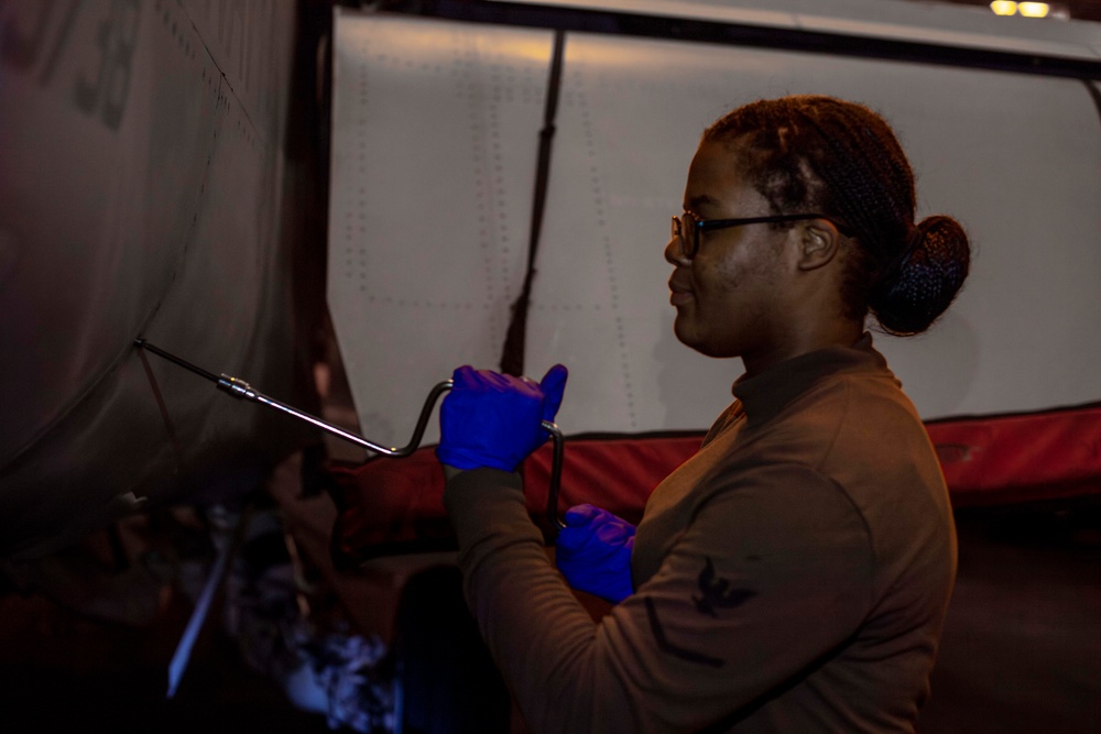 Sailor Performs Maintenance Aboard USS Carl Vinson (CVN 70)