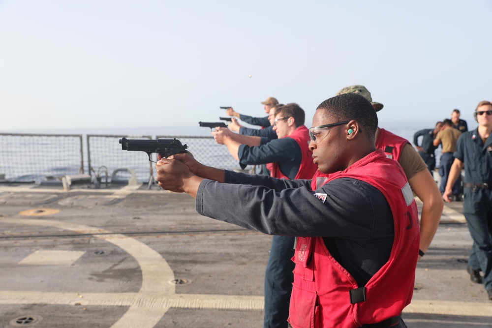 USS Paul Ignatius Holds Small Arms Qualification