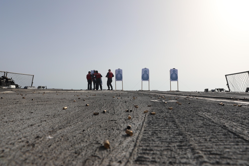 USS Paul Ignatius Holds Small Arms Qualification