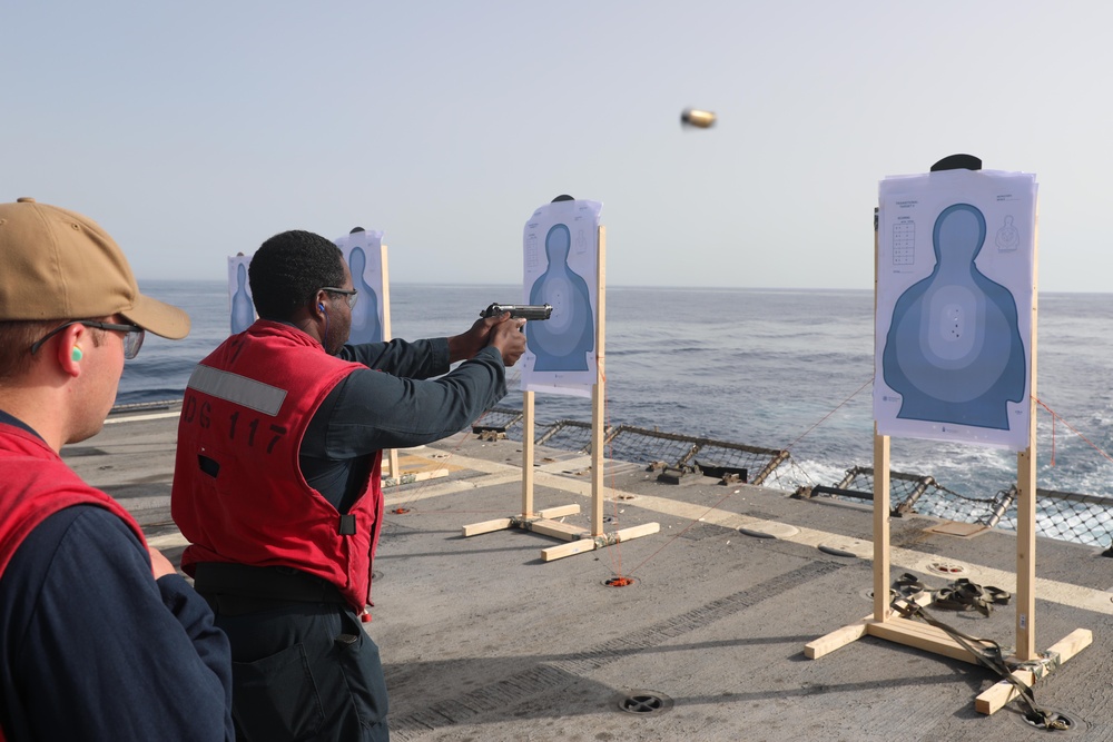 USS Paul Ignatius Holds Small Arms Qualification