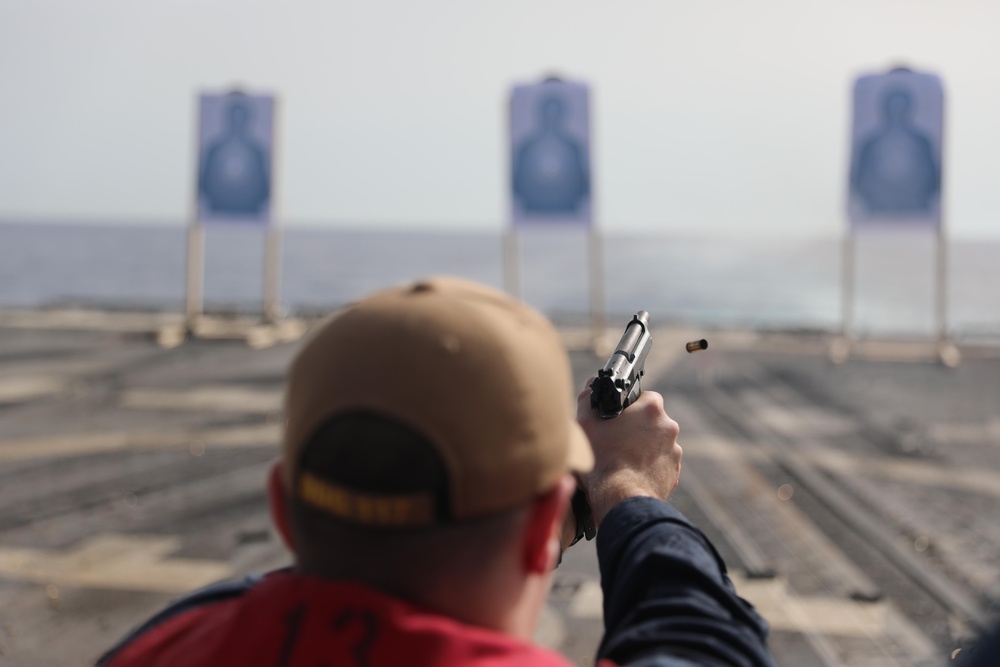 USS Paul Ignatius Holds Small Arms Qualification