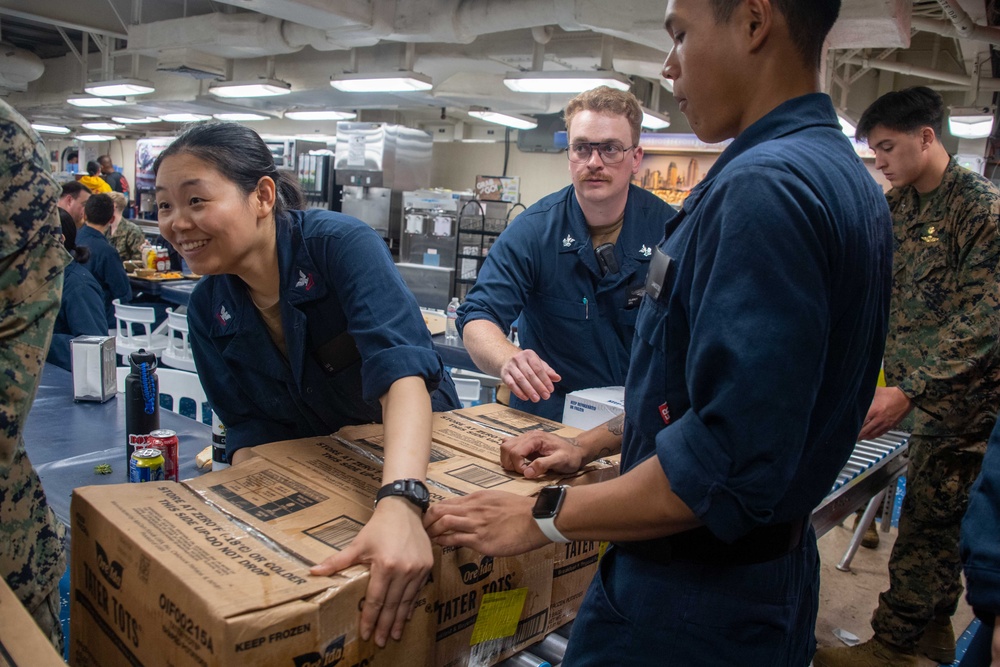 USS America Conducts Replenishment-at-Sea