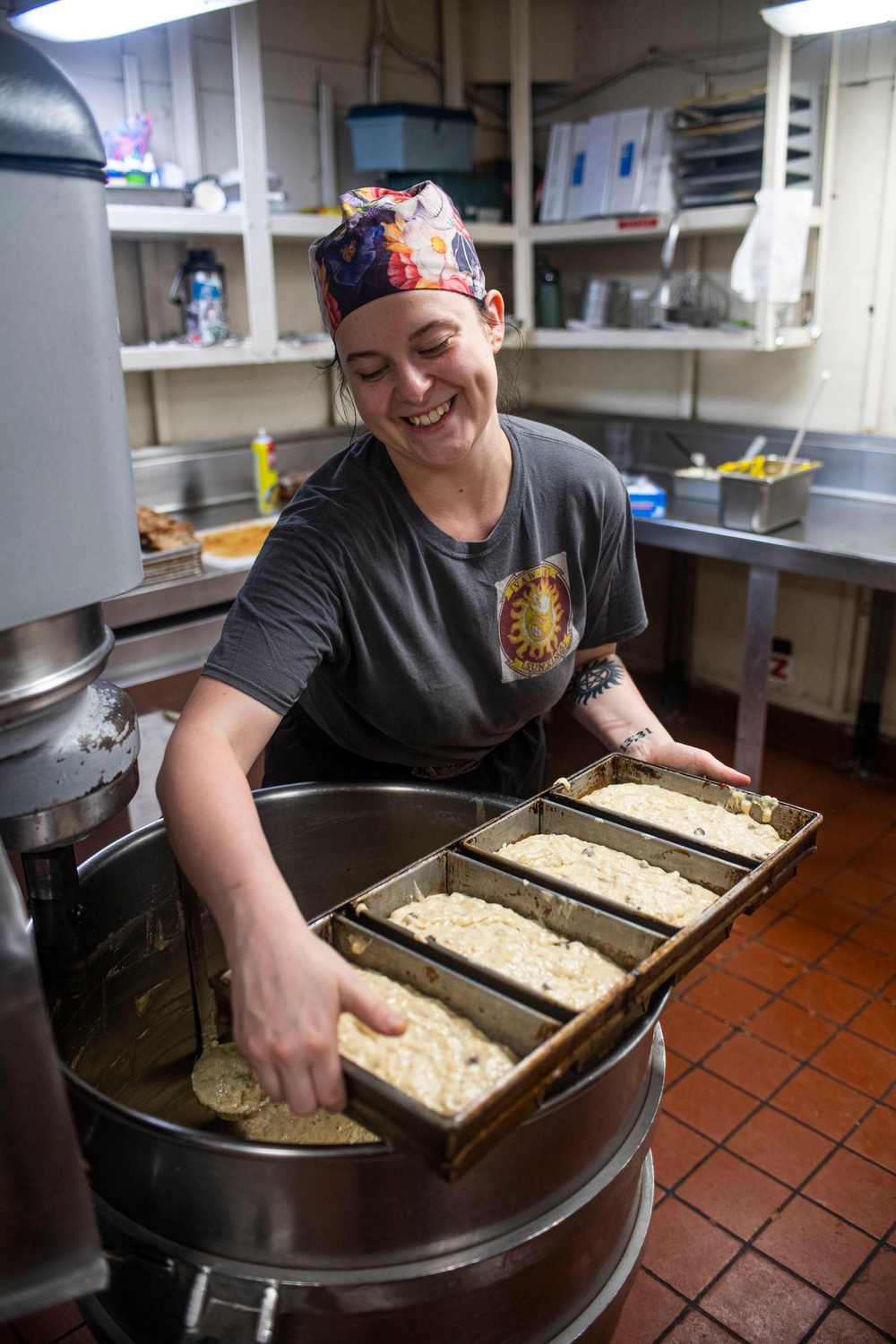 Sailor Prepares Food