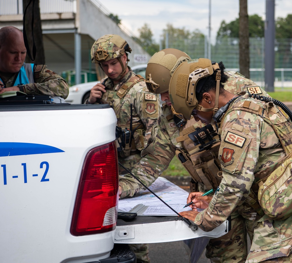 Exercise Operation Varsity 23-3 tests emergency response capabilities at Kapaun Air Station and Ramstein AB