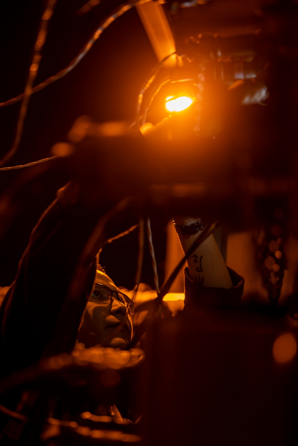 USS Carl Vinson (CVN 70) Sailor Conducts Prechecks For A Jet Engine Test