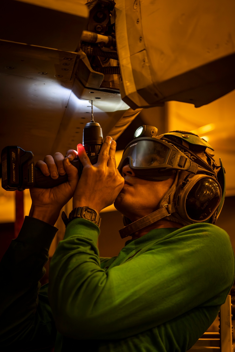 USS Carl Vinson (CVN 70) Sailor Conducts Routine Maintenance