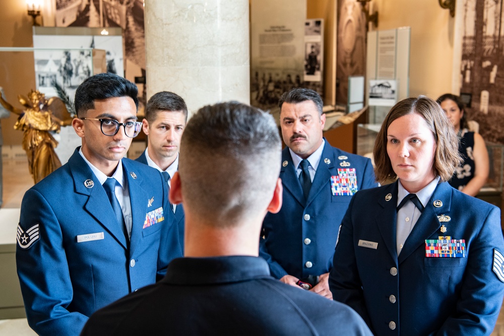 Air National Guard Outstanding Airmen of the Year Honorees Participate in a Public Wreath-Laying Ceremony