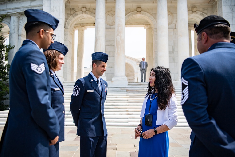 Air National Guard Outstanding Airmen of the Year Honorees Participate in a Public Wreath-Laying Ceremony