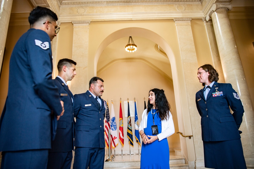 Air National Guard Outstanding Airmen of the Year Honorees Participate in a Public Wreath-Laying Ceremony