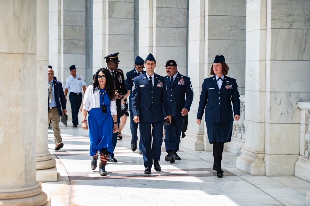 Air National Guard Outstanding Airmen of the Year Honorees Participate in a Public Wreath-Laying Ceremony