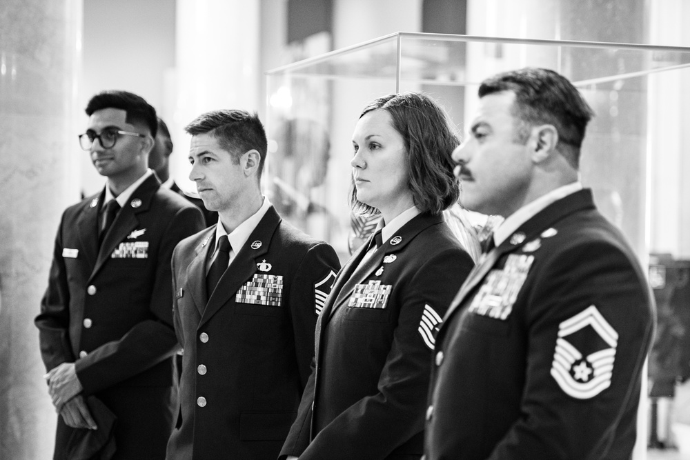 Air National Guard Outstanding Airmen of the Year Honorees Participate in a Public Wreath-Laying Ceremony