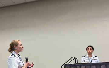 Clark shines as moderator of 33rd Annual Joint Women's Leadership Symposium’s Character and Courage panel