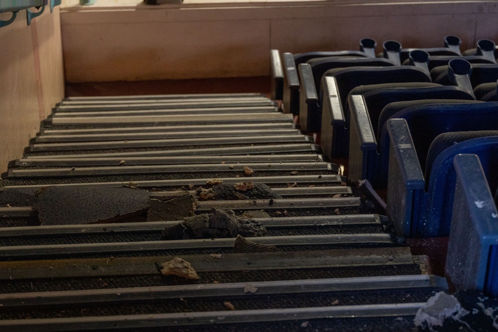 The Combat Center Sunset Cinema suffers significant water damage after Tropical Storm Hilary