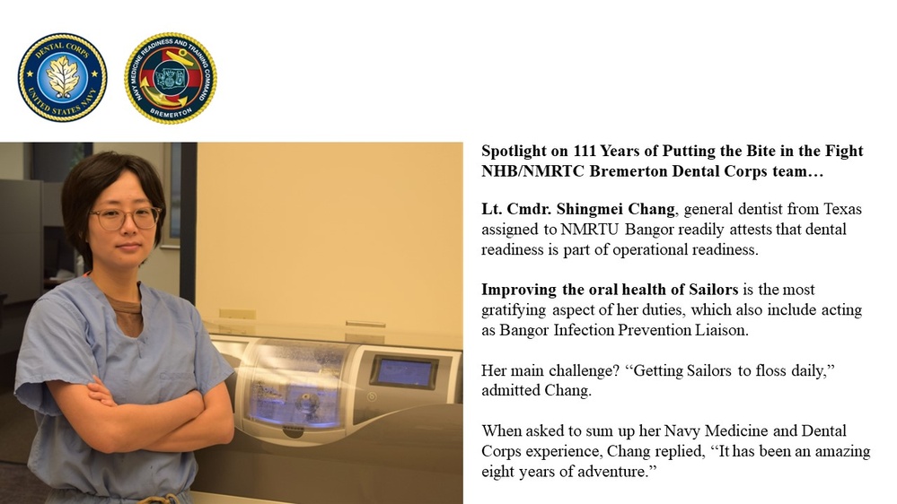 Spotlight on 111 Years of Putting the Bite in the Fight NHB/NMRTC Bremerton Dental Corps team…