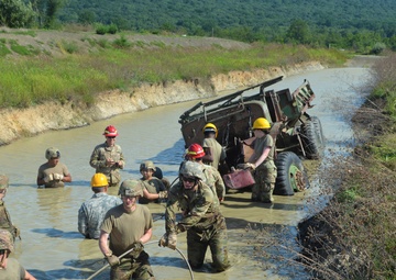 Mire pits at Fort Indiantown Gap provide vehicle recovery training