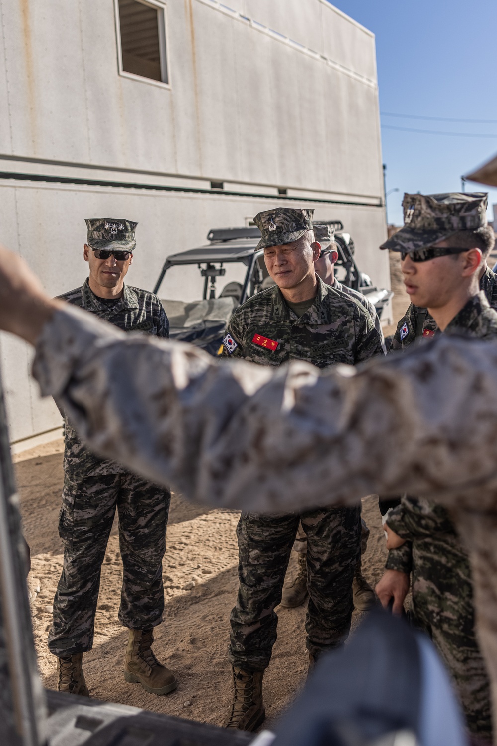 Republic of Korea Marine Corps leadership visits the Marine Corps Air-Ground Combat Center during SLTE 5-23