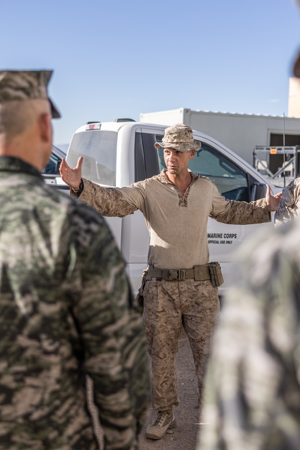 Republic of Korea Marine Corps leadership visits the Marine Corps Air-Ground Combat Center during SLTE 5-23