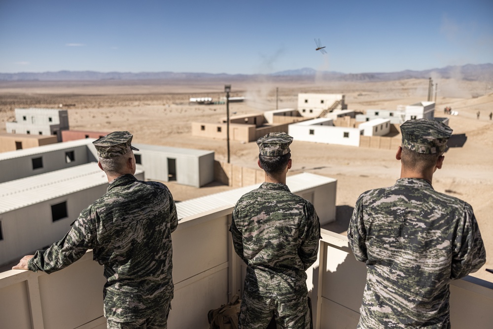 Republic of Korea Marine Corps leadership visits the Marine Corps Air-Ground Combat Center during SLTE 5-23