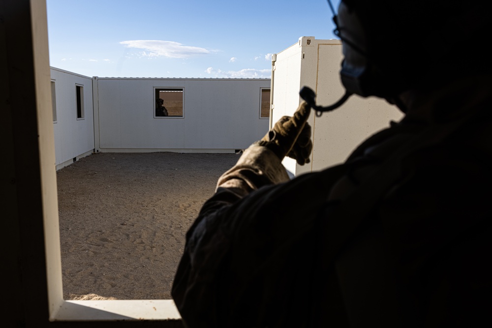 Marines with 3/7, 3rd AAB conduct platoon based urban attacks during AFX 5-23