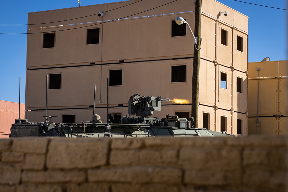 Marines with 3/7, 3rd AAB conduct platoon based urban attacks during AFX 5-23