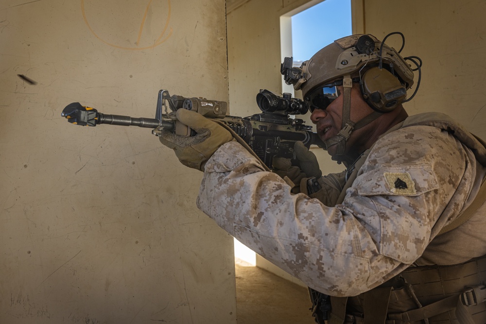 Marines with 3/7, 3rd AAB conduct platoon based urban attacks during AFX 5-23