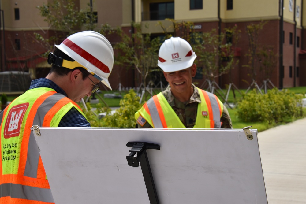 Army engineers construct three new family housing towers on Camp Humphreys in South Korea