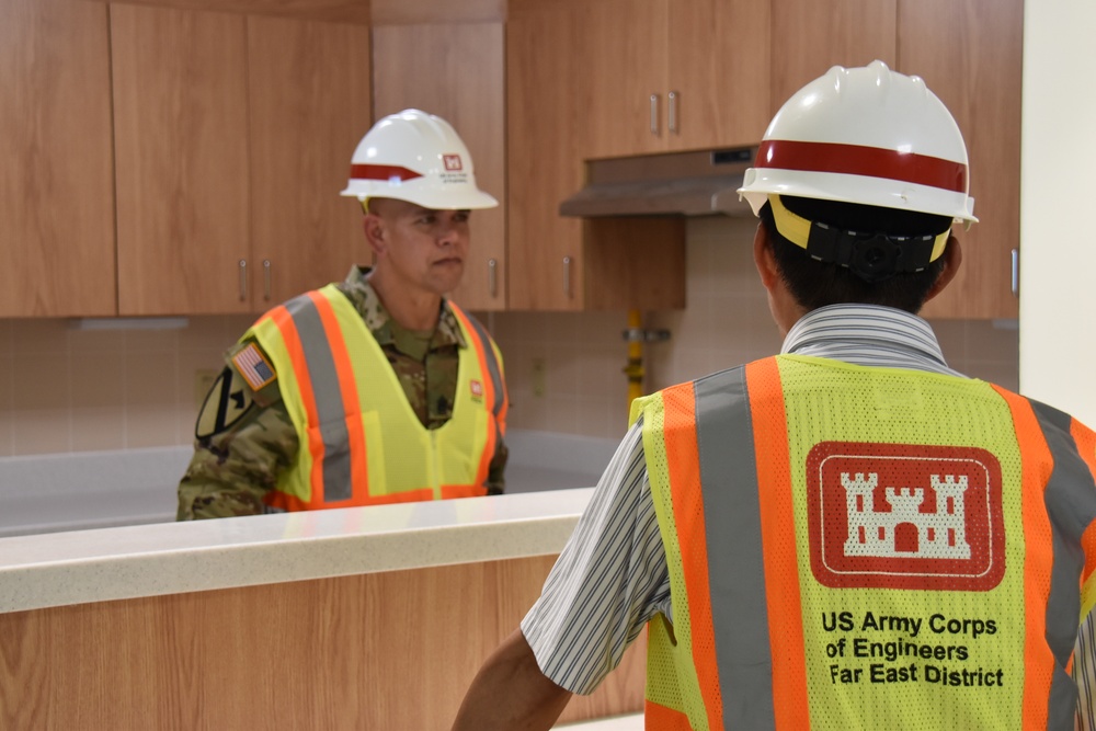 Army engineers construct three new family housing towers on Camp Humphreys in South Korea