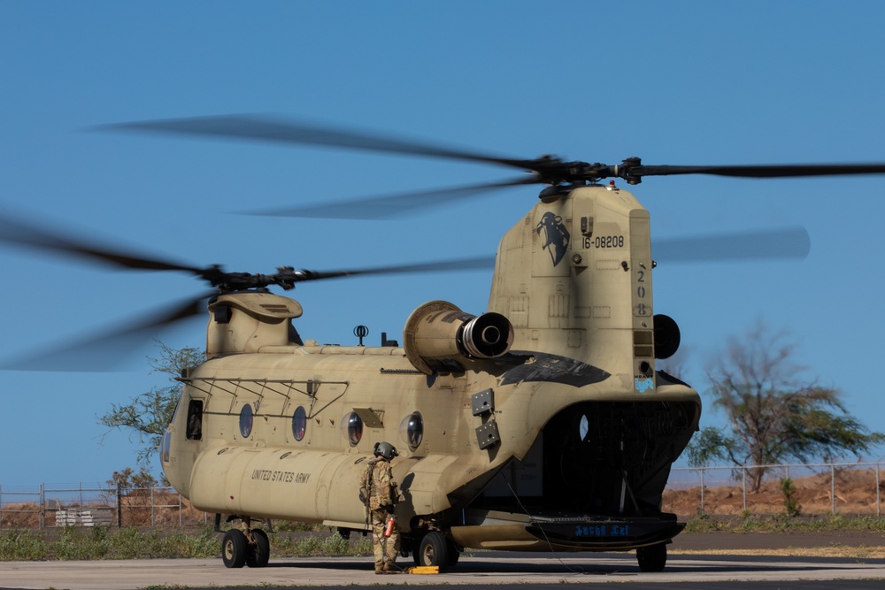 JTF-50 distributes medical supplies, and refueling aid to supply generators for responders assisting with relief efforts in Maui