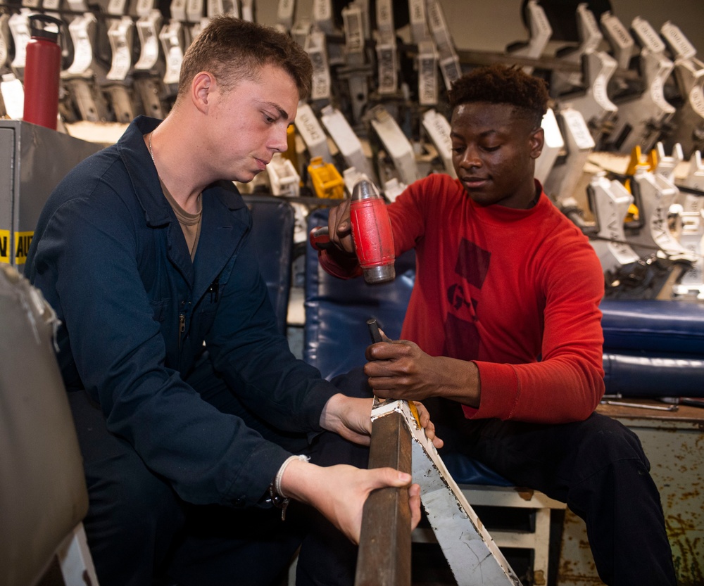 Sailors Perform Maintenance