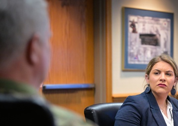 Sen. McConnell staff tour Kentucky Air Guard Base