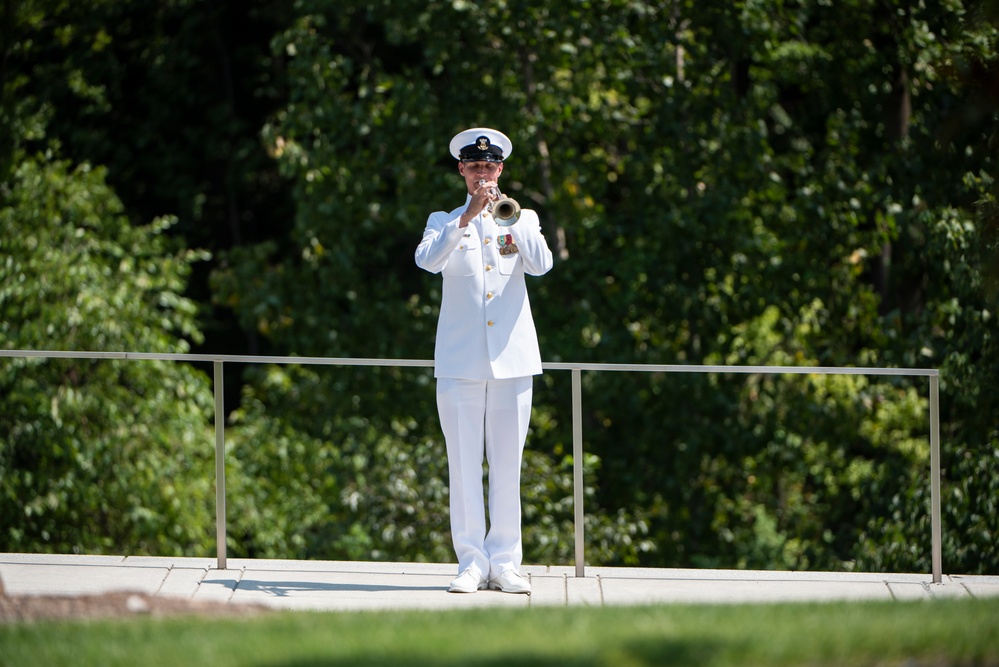 Military Funeral Honors Are Conducted for U.S. Navy Hospital Corpsman Petty Officer 3rd Class Ernest August Barchers, Jr. in Columbarium Court 11