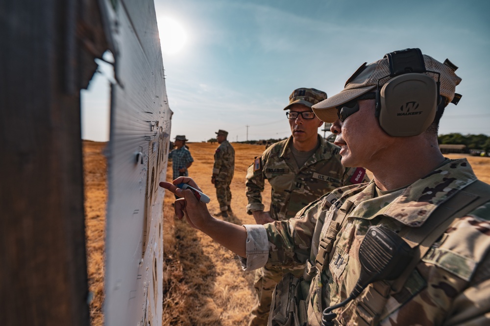 Basic Officer Leadership Course Soldiers fire at the range