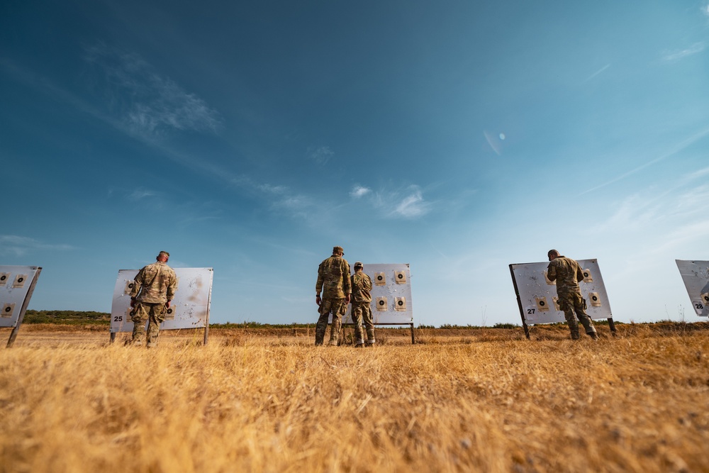 Basic Officer Leadership Course Soldiers fire at the range