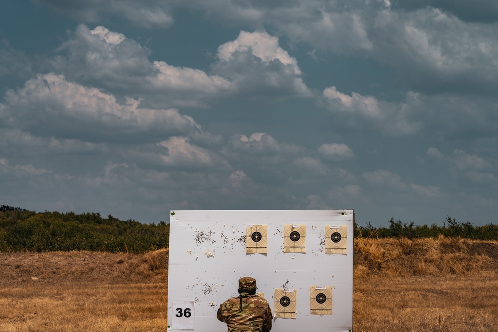 Basic Officer Leadership Course Soldiers fire at the range