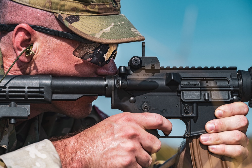 Basic Officer Leadership Course Soldiers fire at the range