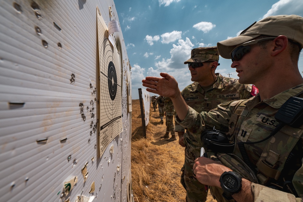 Basic Officer Leadership Course Soldiers fire at the range