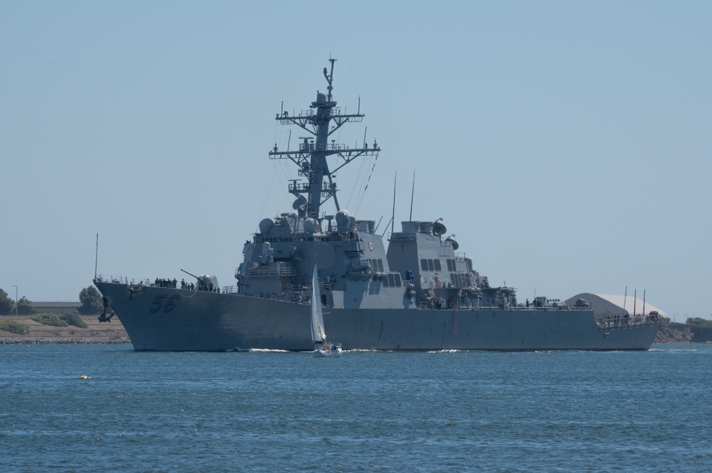 U.S. Navy ships return from Sortie Condition Alpha