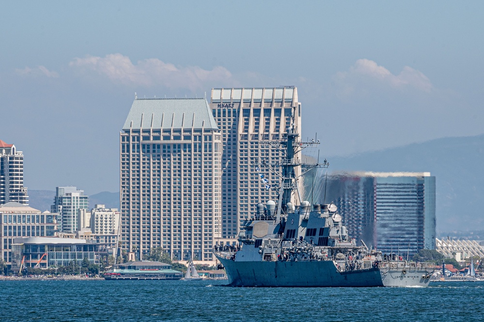 U.S. Navy ships return from Sortie Condition Alpha