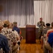 Rear Adm. Keith Davids, commander, Naval Special Warfare Command, speaks to members of the Navy SEAL-UDT Association