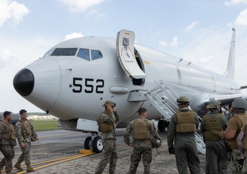Large Scale Exercise 2023: U.S. Marines and Sailors operate a forward refueling point