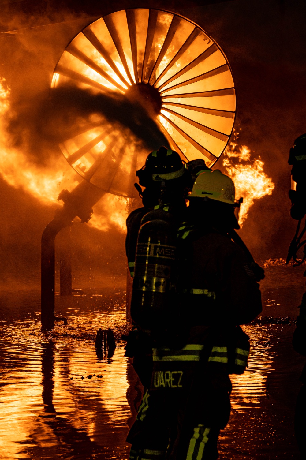 Team Minot live fire training with local Fire Department